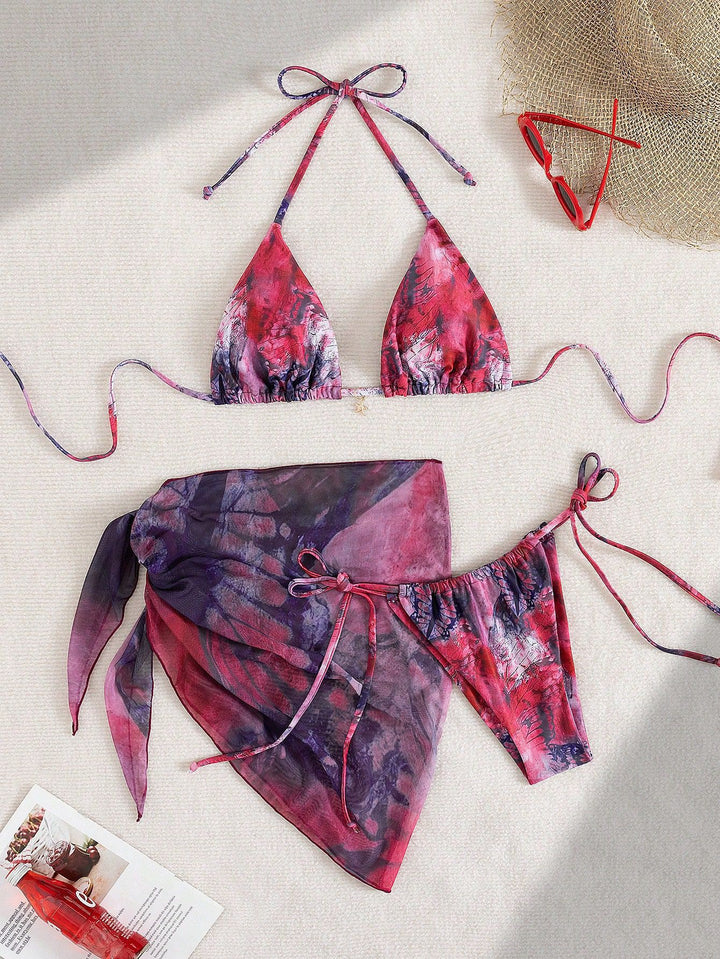Damen Triangel-Bikini mit floralem Design Echo Archiv