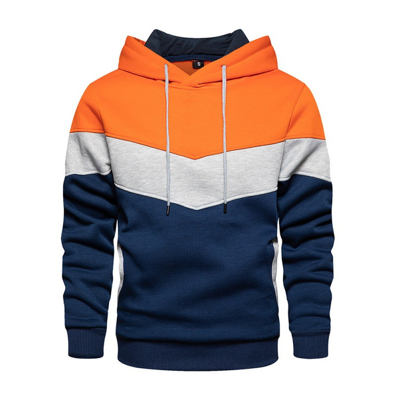 Herren Kapuzenpullover mit kontrastierenden Farbblöcken und weichem Innenfutter Echoarchiv