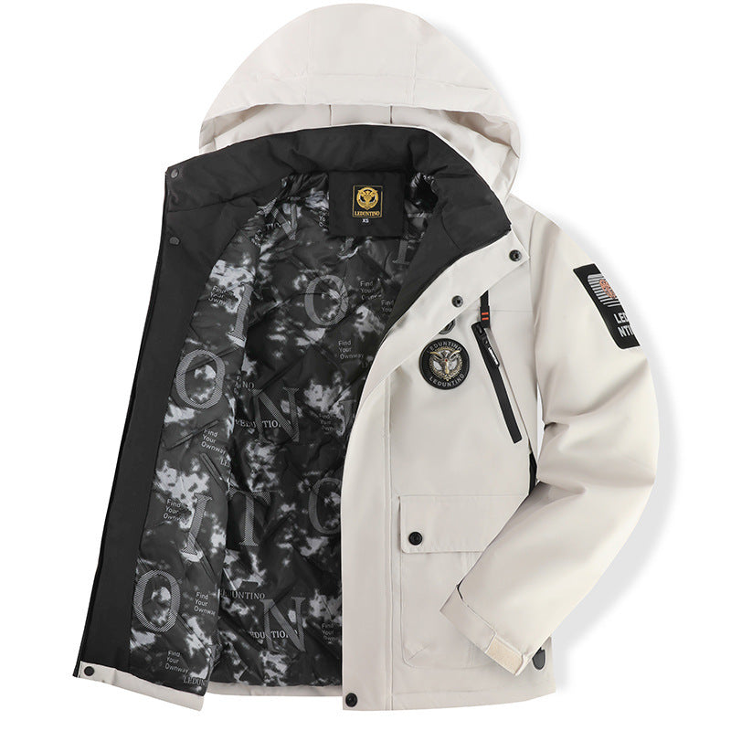 Herren nan urbaner Softshell-Parka mit abnehmbarer Kapuze, verdecktem Zweiwege-Reißverschluss und atmungsaktiver Thermofütterung Echo Archiv