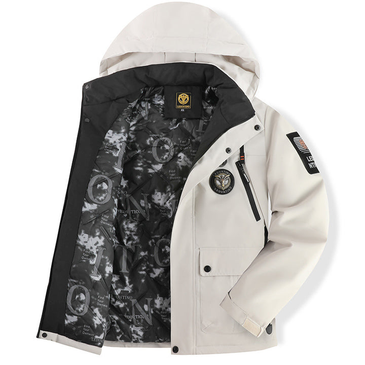 Herren nan urbaner Softshell-Parka mit abnehmbarer Kapuze, verdecktem Zweiwege-Reißverschluss und atmungsaktiver Thermofütterung Echo Archiv