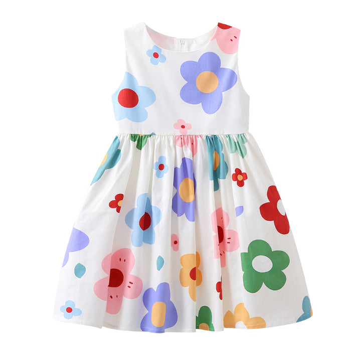 Mädchen Sommerkleid mit buntem Blumenmuster Echo Archiv