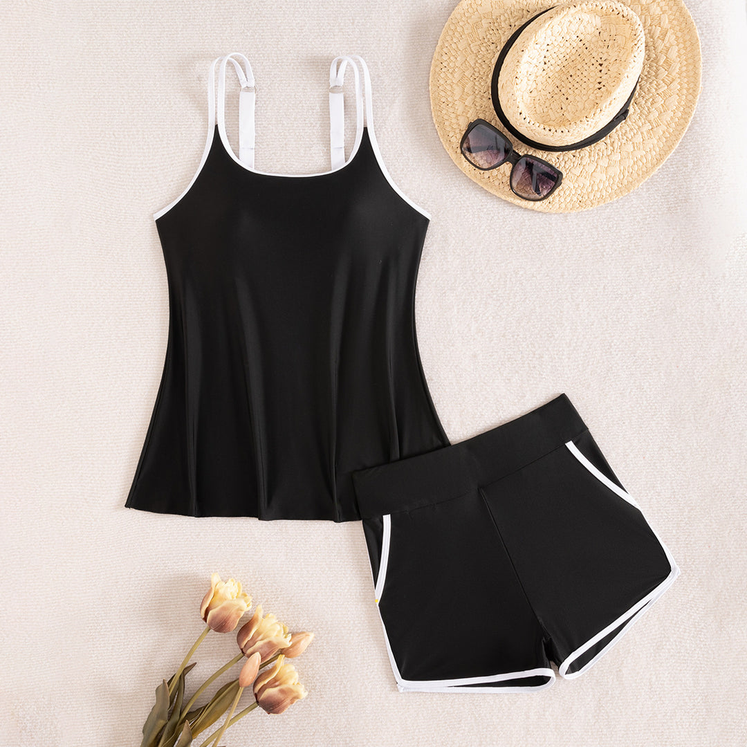 DamenSportliches Tankini-Set mit praktischen Shorts und verstellbaren Trägern Echo Archiv
