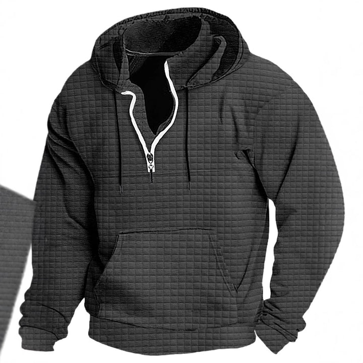 Herren Kapuzenpullover mit strukturiertem Design und praktischem Reißverschluss Echoarchiv