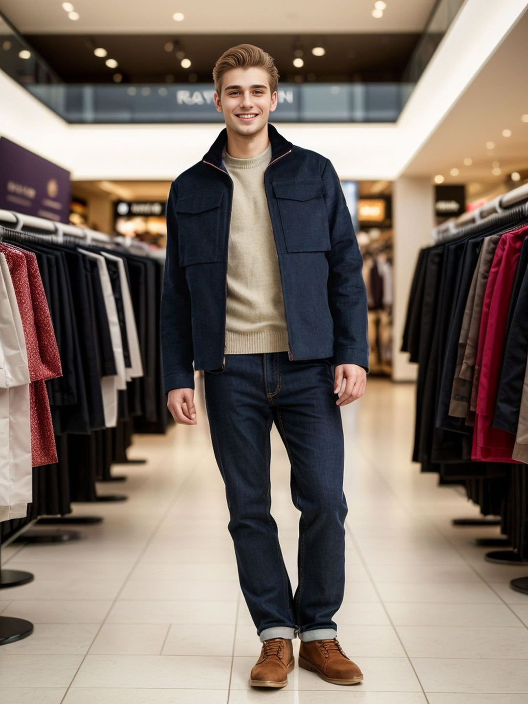 Herren stylische Funktionsjacke im modernen Design mit großzügigen Taschen Echoarchiv