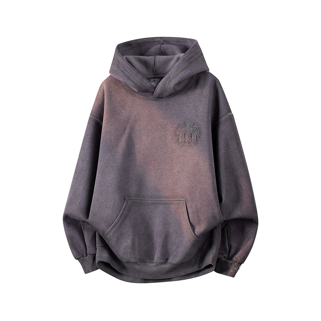 Unisex Oversize Kapuzenpullover mit handschriftlichem Grafik-Print, Kängurutasche & geripptem Saum Echoarchiv