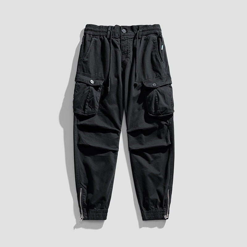 Herren Multifunktionale Zip‑Cargo‑Jogginghose mit Knieabnähern und elastischem Tunnelzugbund Echo Archiv