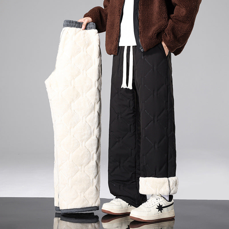 Damen Weitgeschnittene und gefütterte Winterhose