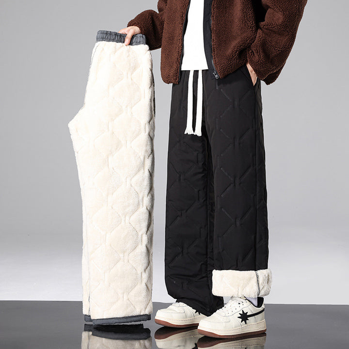 Damen Weitgeschnittene und gefütterte Winterhose