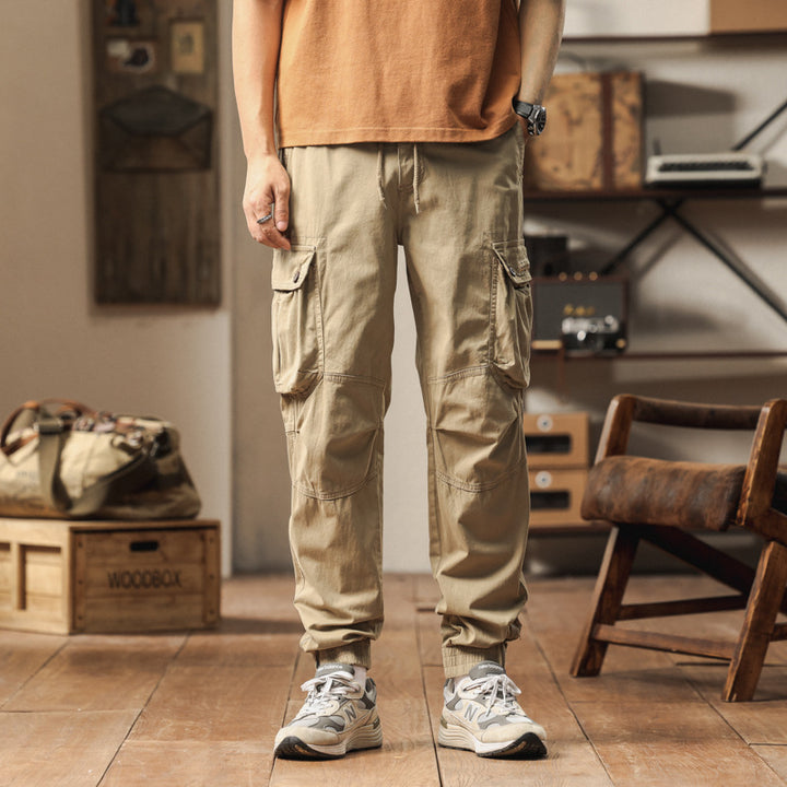 Herren Cargo-Jogginghose im Utility‑Stil mit elastischem Tunnelzugbund und verstärkten Kniepaneelen Echo Archiv