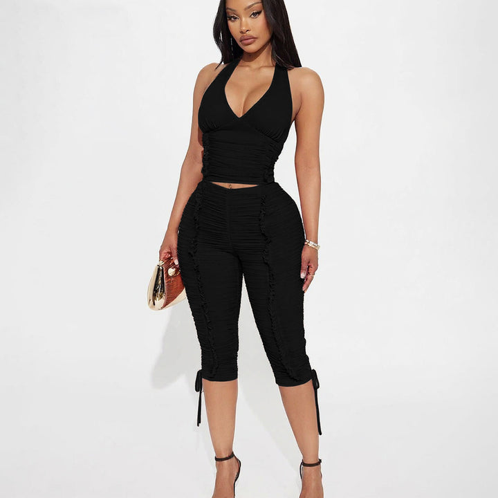 Damen Jumpsuit mit raffinierten Raffungselementen und stilvollen Bindebändern Echo Archiv