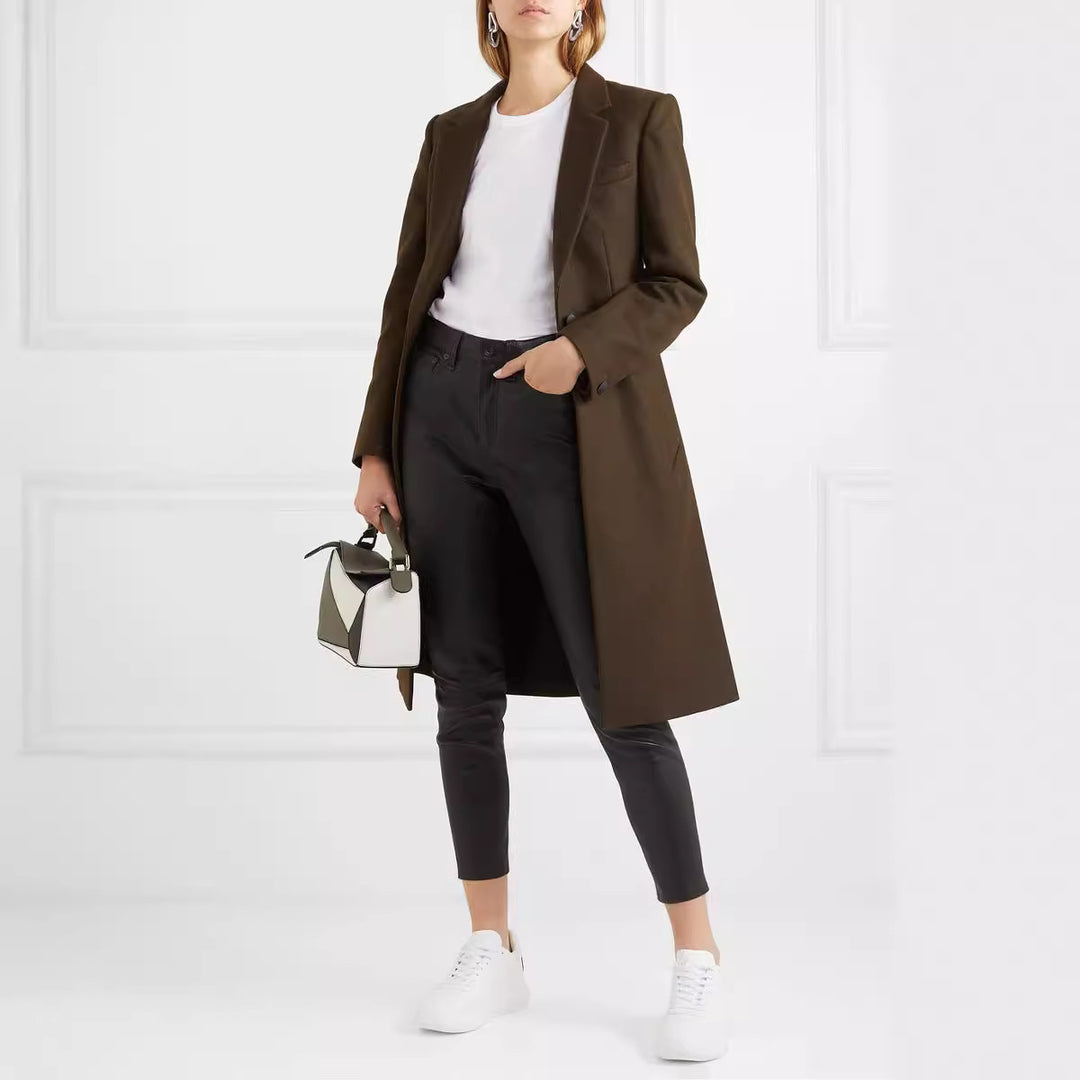 Damen Langmantel im schlanken Tailoring mit schmaler Silhouette Echoarchiv