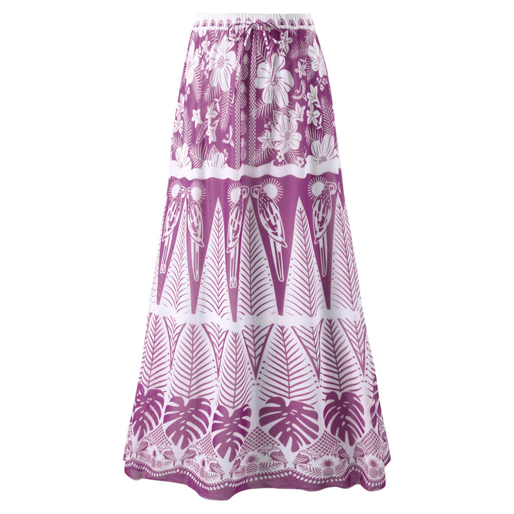 Damen Maxirock mit floralem Print und elastischem Bund Echo Archiv