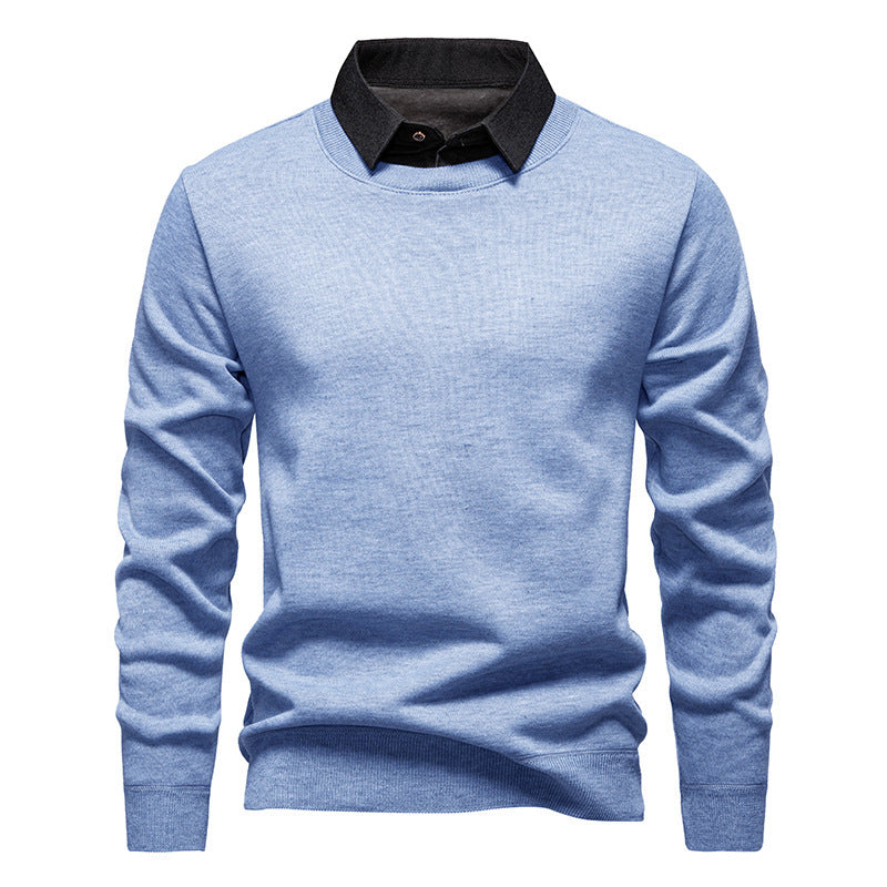 Herren nan Feinstrickpullover mit integriertem Hemdkragen und schmaler Silhouette Echo Archiv