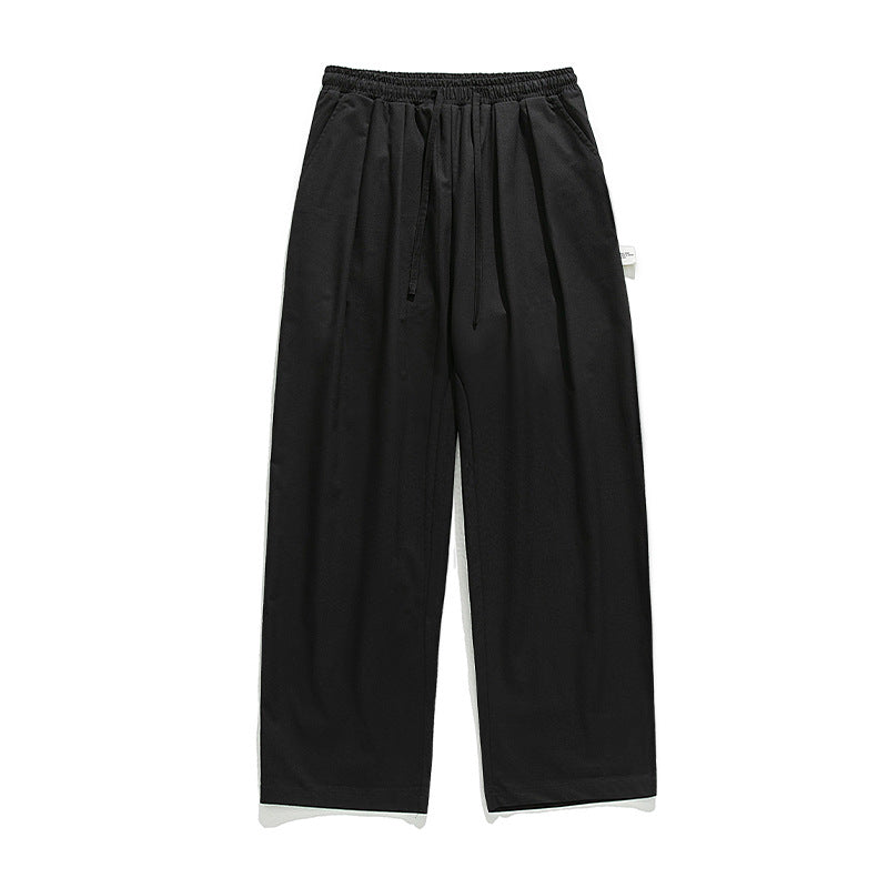 Unisex Weite Freizeithose mit Bundfalten, elastischem Kordelbund und geradem Bein Echo Archiv