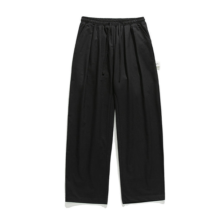 Unisex Weite Freizeithose mit Bundfalten, elastischem Kordelbund und geradem Bein Echo Archiv