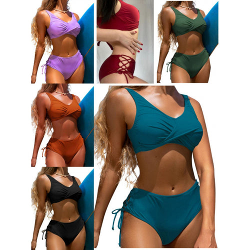 Damen Hochgeschnittener Bikini mit raffiniertem Wickeldetail Echo Archiv