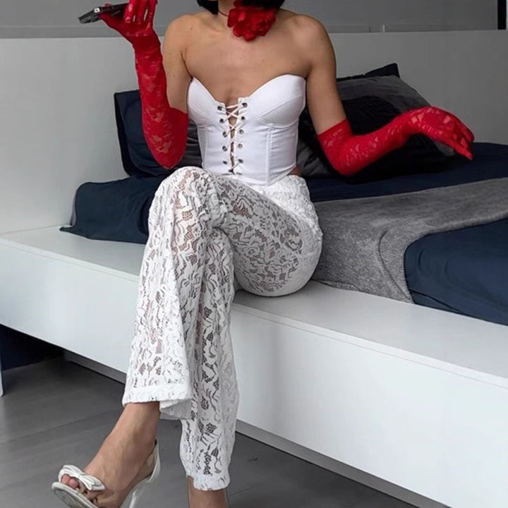 Damen Spitzenhose mit eleganter Schlagform Echo Archiv