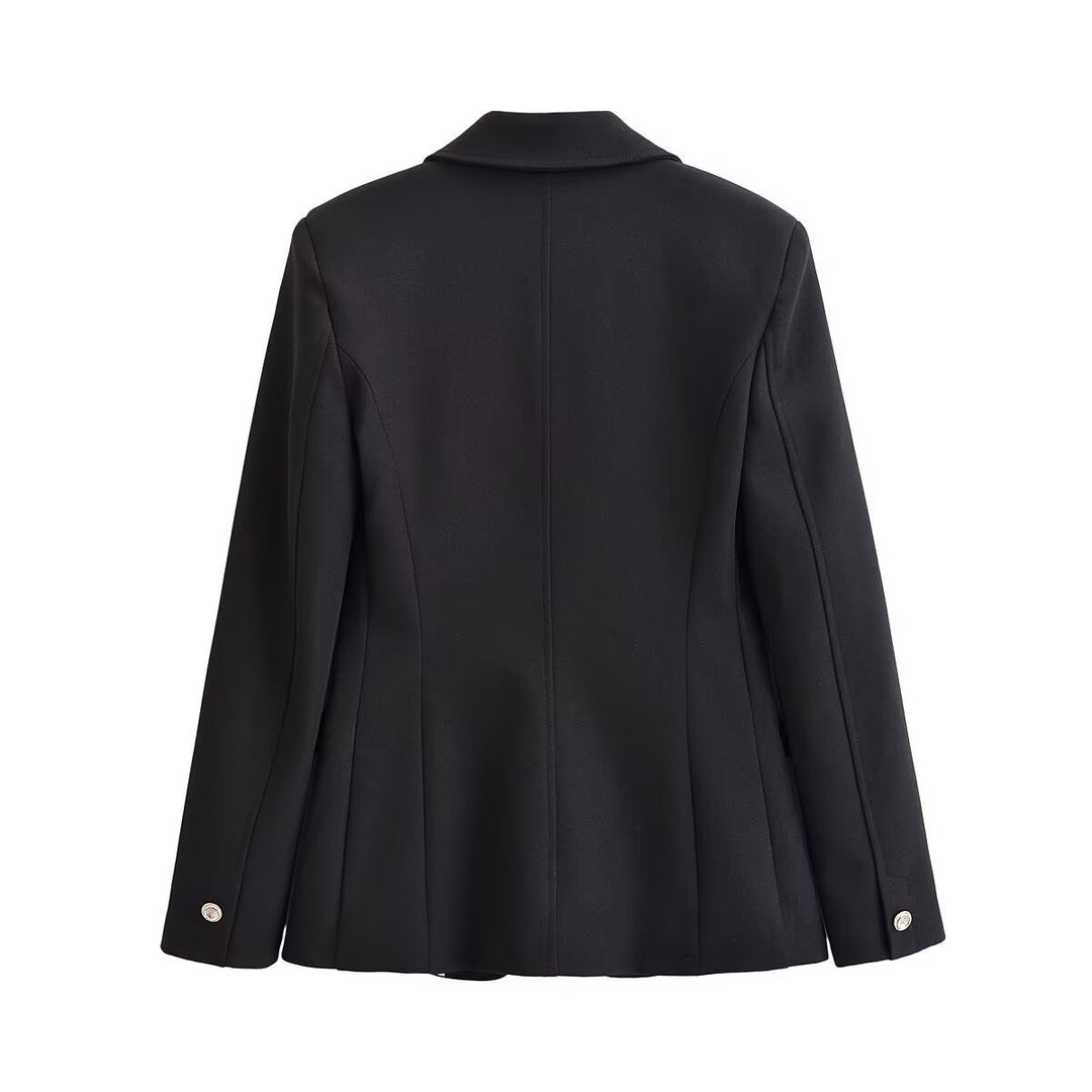 Damen Zeitloser Tailored-Blazer mit Ein-Knopf‑Verschluss, Reverskragen und Pattentaschen Echo Archiv