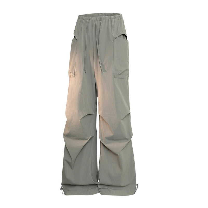 Herren Oversize-Cargohose im Tech-Look mit Tunnelzugbund, extra weitem Bein & verstellbaren Beinabschlüssen Echoarchiv