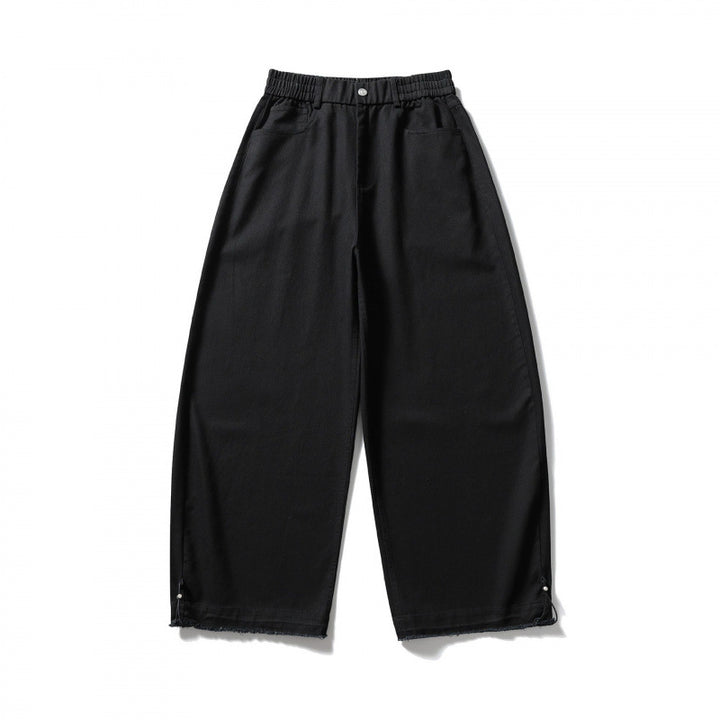 Damen Weite Highwaist-Ballonhose mit elastischem Bund, Eingrifftaschen und Kordelzugsaum Echo Archiv