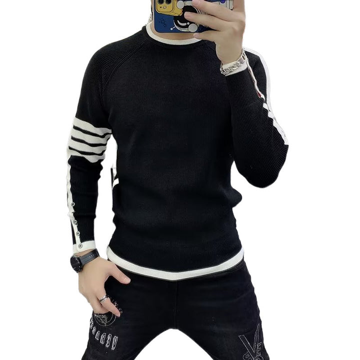 Herren modischer Strickpullover mit strukturiertem Design und sportlichen Akzenten Echoarchiv