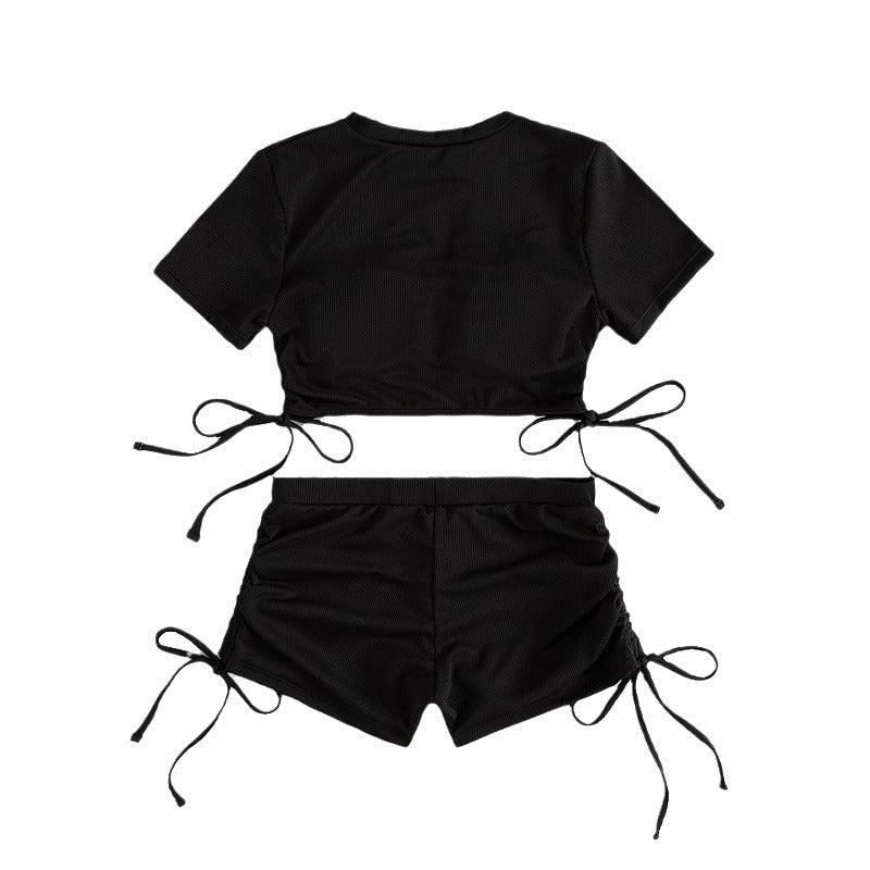 Damen Sportliches Crop-Top und Shorts Set Echo Archiv 1779281154