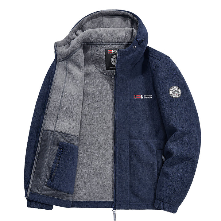 Herren Fleecejacke mit praktischem Kragen Schutz Echo Archive