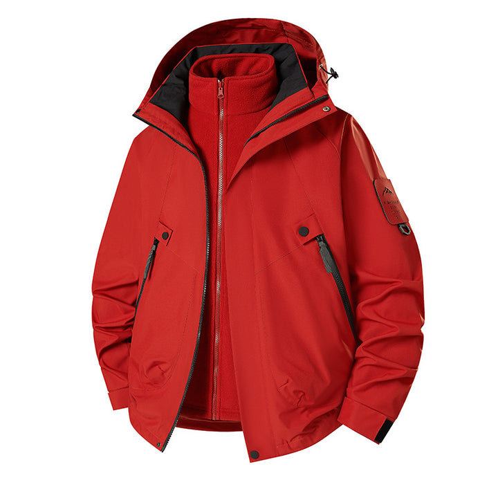 Herren 3‑in‑1 Softshell-Parka mit abnehmbarer Fleece-Innenjacke und technischer Kapuze Echo Archiv