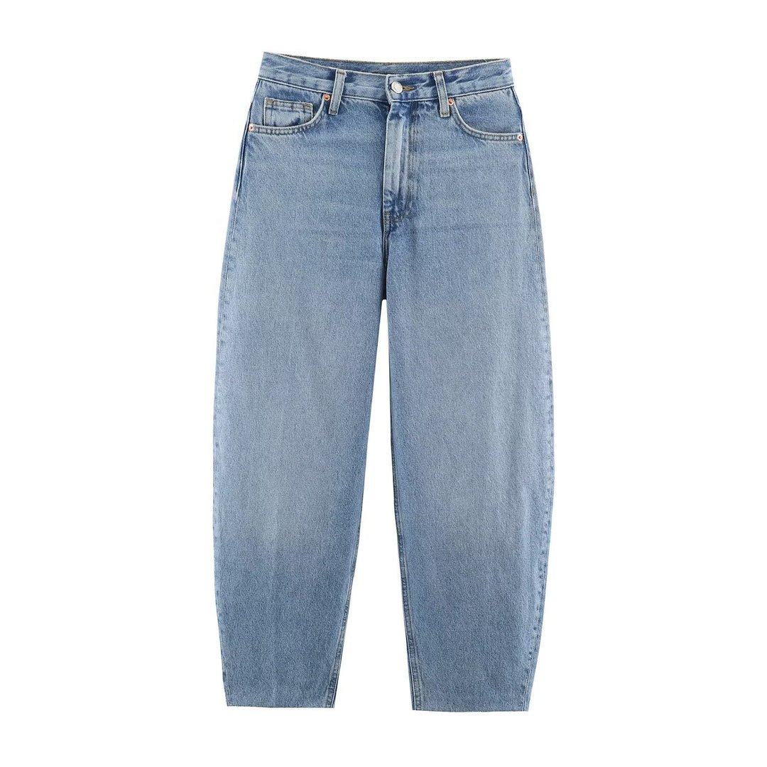 Damen Hochgeschnittene Relaxed-Jeans mit konischem Bein Echo Archiv