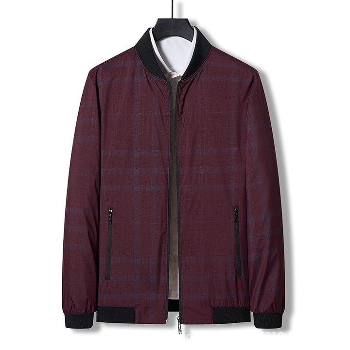Herren modische und funktionale Jacke mit Check-Muster Echoarchiv