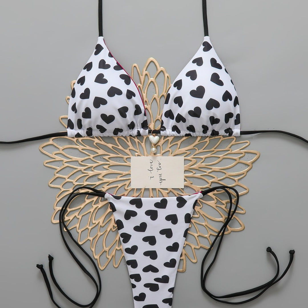 Damen Triangel-Bikini mit Herzen Echo Archiv
