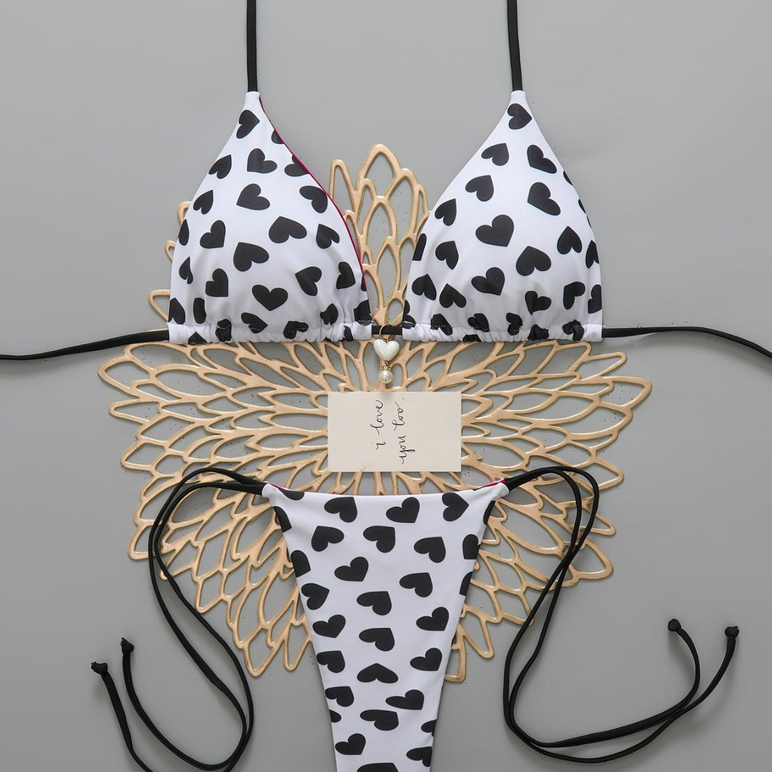 Damen Triangel-Bikini mit Herzen – Maréssa