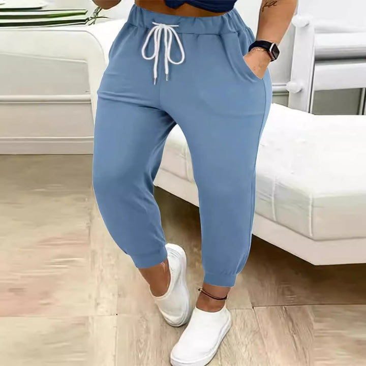 Damen Lässige Jogginghose mit Kordelzug, elastischem Komfortbund und schmalem Bündchen Echoarchiv
