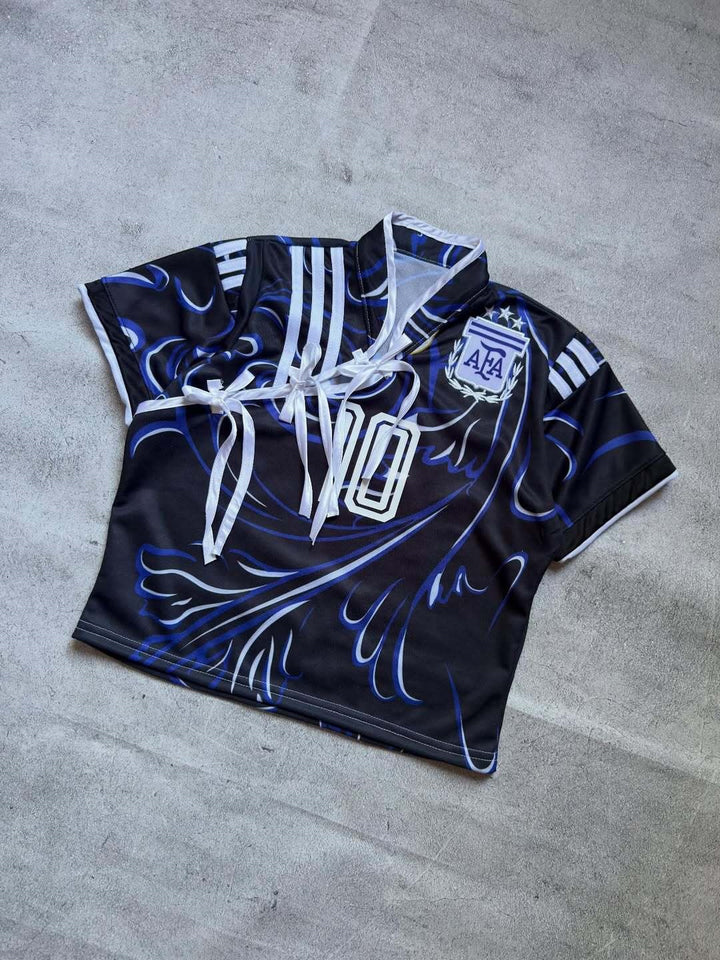 Damen Sportliches cropped Fußballtrikot Echo Archiv