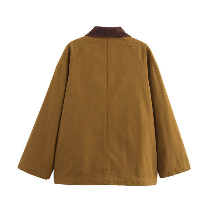 Damen Boxy Fieldjacke mit Cordkragen, Knebelverschlüssen und großen Klappentaschen Echo Archiv
