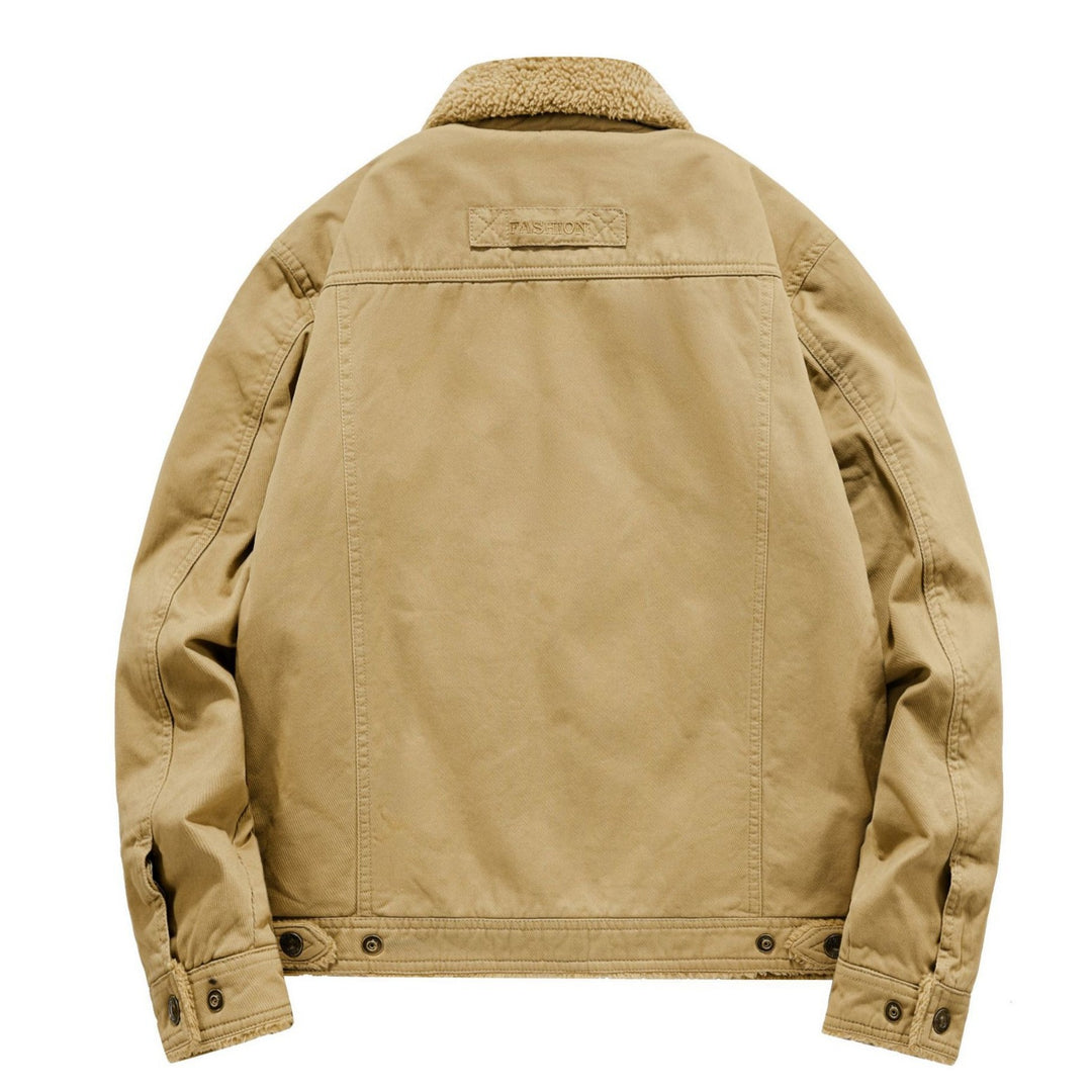 Herren Sherpa-gefütterte Canvas-Fieldjacke mit Hemdkragen und Utility-Taschen Echo Archiv