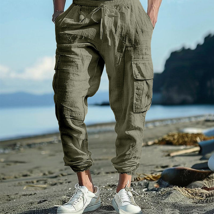 Herren Cargo-Hose mit mehreren praktischen Seitentaschen und elastischem Bund Echoarchiv