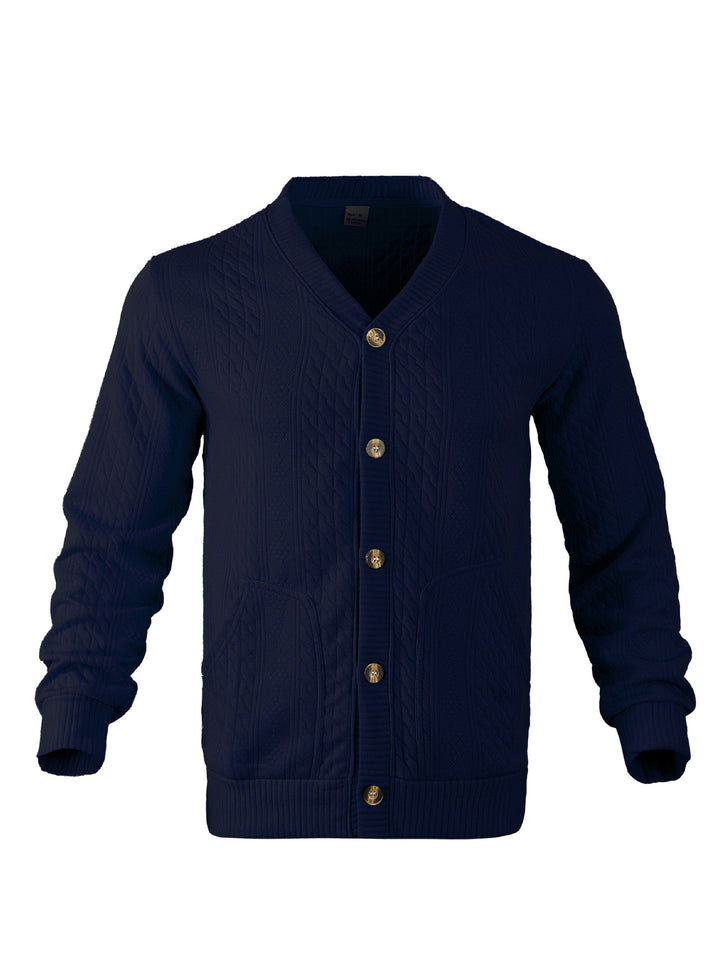 Herren Strickjacke mit modernen Details und praktischen Taschen Echoarchiv