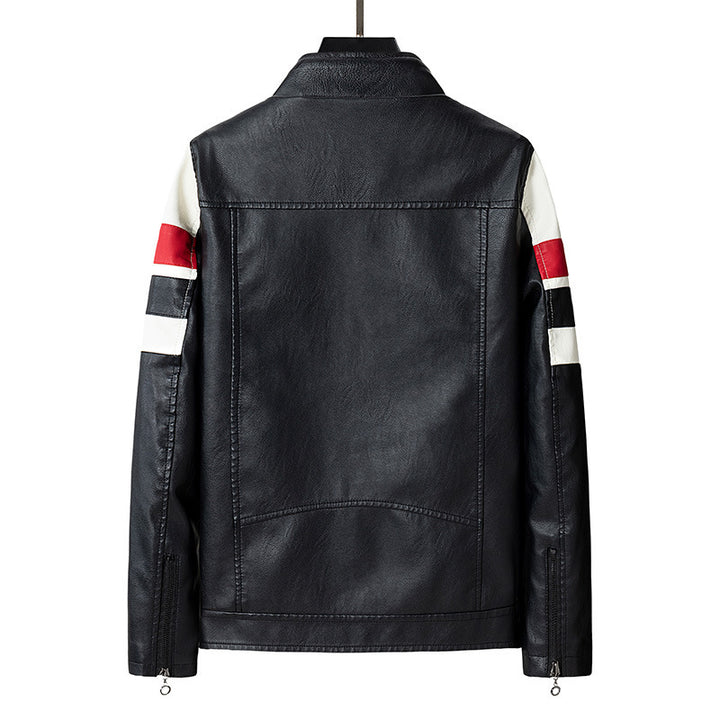 Herren Sportliche Lederjacke im Biker-Stil Echo Archiv