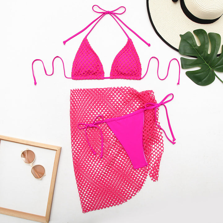 Damen Netz-Bikini-Set mit Wickelrock Echo Archiv