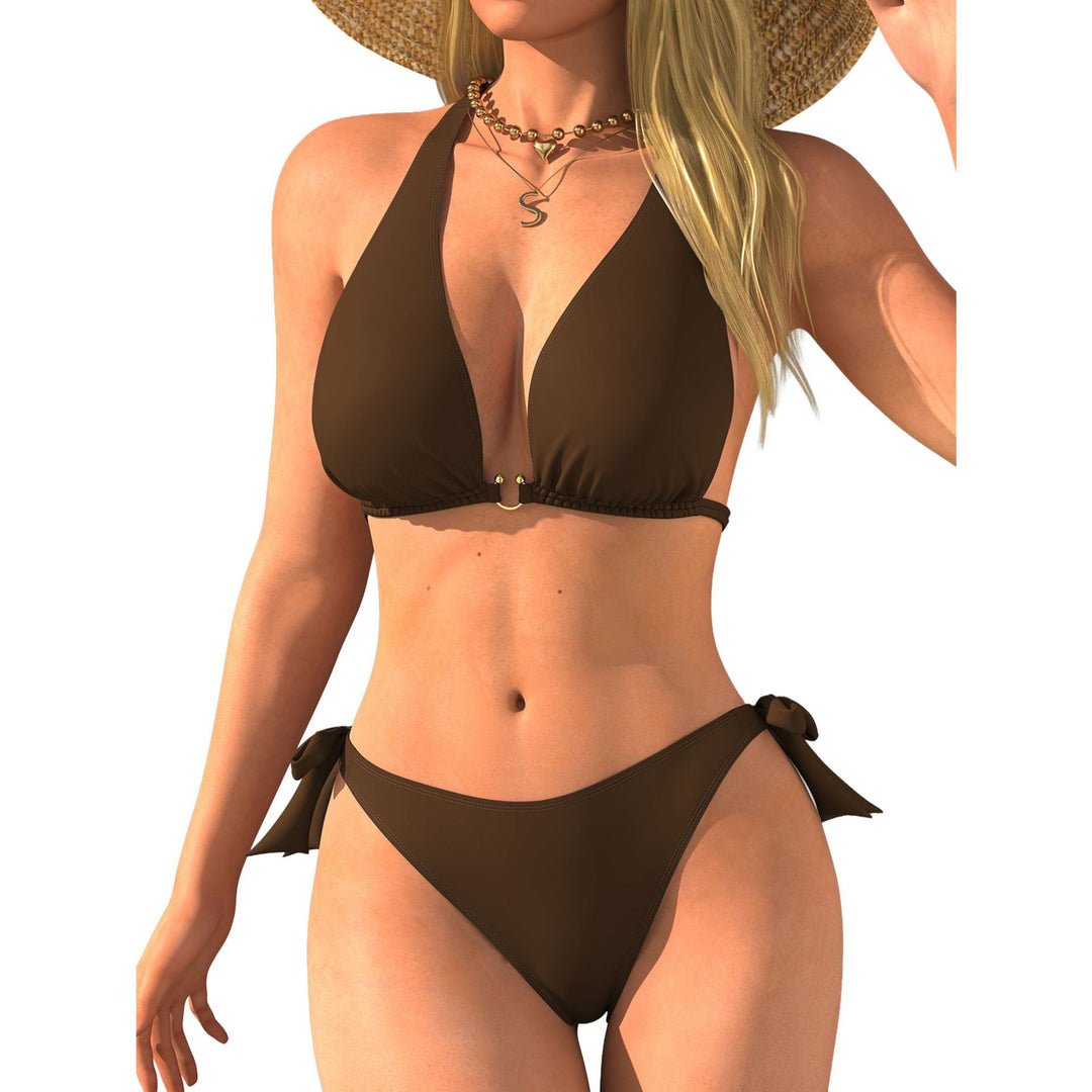 Damen Triangel-Bikini mit Rückenband und sinnlichem V-Ausschnitt Echo Archiv