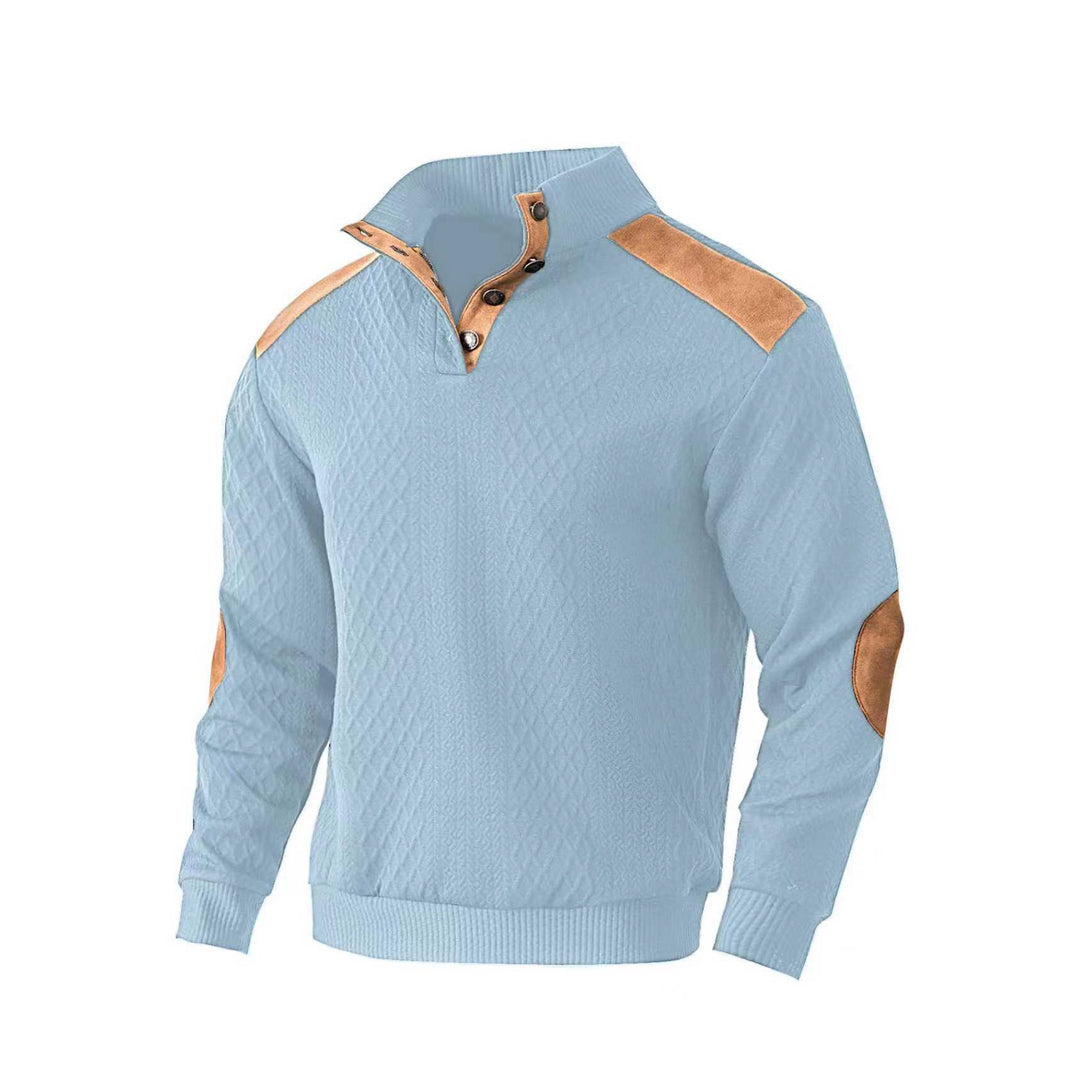 Herren Strickpullover mit einzigartigem Stehkragen und modischen Details Echoarchiv
