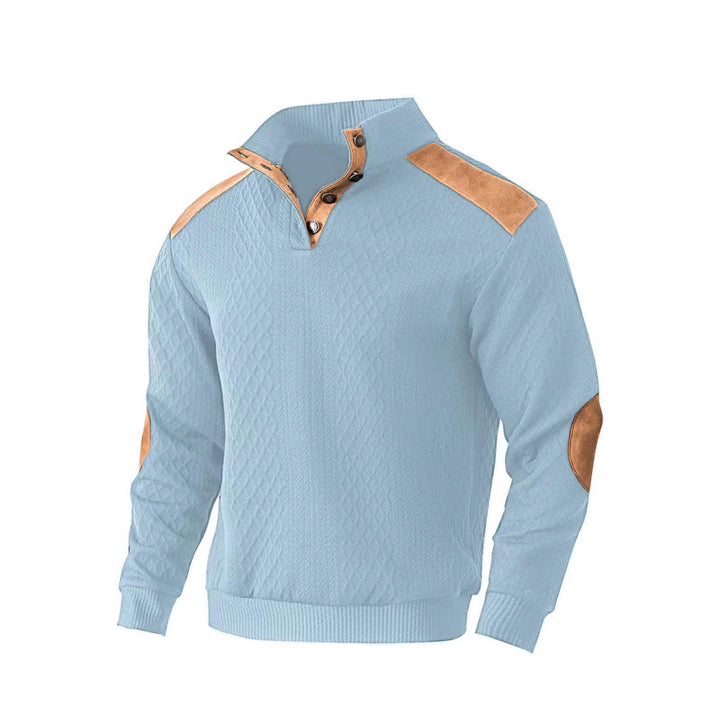 Herren Strickpullover mit einzigartigem Stehkragen und modischen Details Echoarchiv