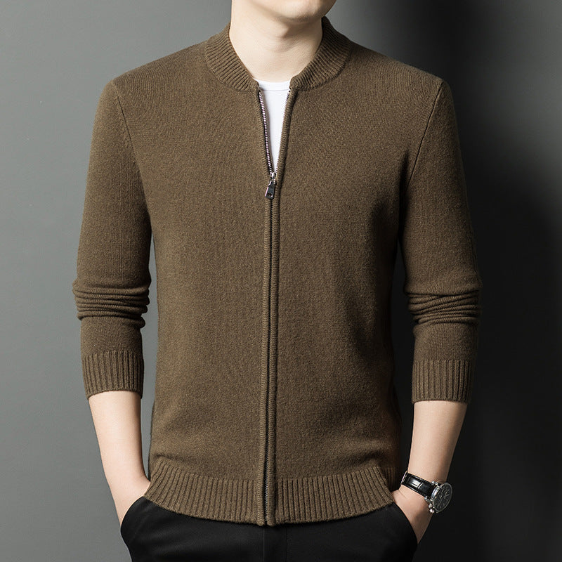 Herren warmer Strickpullover mit hochwertigem Reißverschluss Echoarchiv