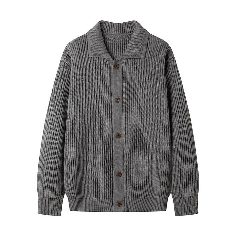Herren Strickjacke mit sportlichem Design und modischem Schalkragen Echoarchiv