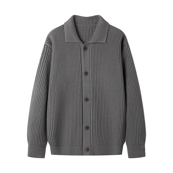 Herren Strickjacke mit sportlichem Design und modischem Schalkragen Echoarchiv