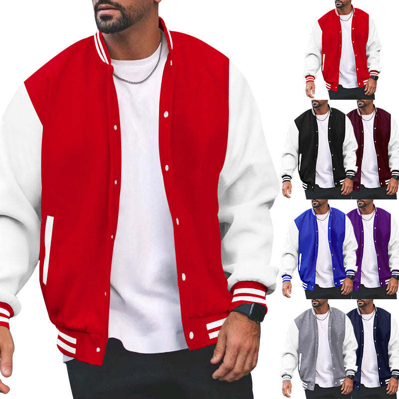 Herren Varsity-Jacke mit kontrastierenden Ärmeln und sportlichem Design Echoarchiv