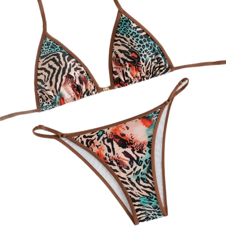 Damen Triangel-Bikini mit animalischem Druck Echo Archiv