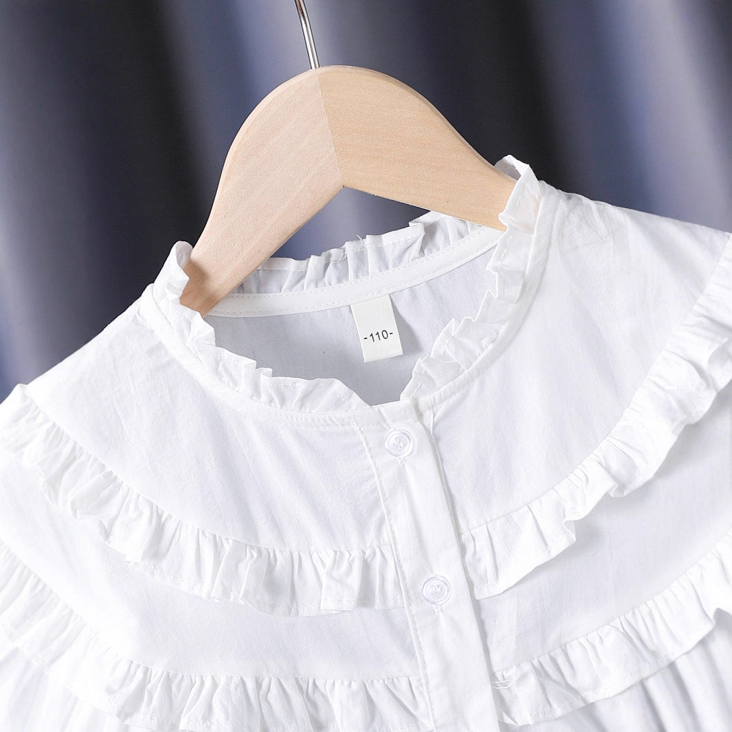 Mädchen Rüschenbluse mit eleganter Knopfleiste Echo Archiv