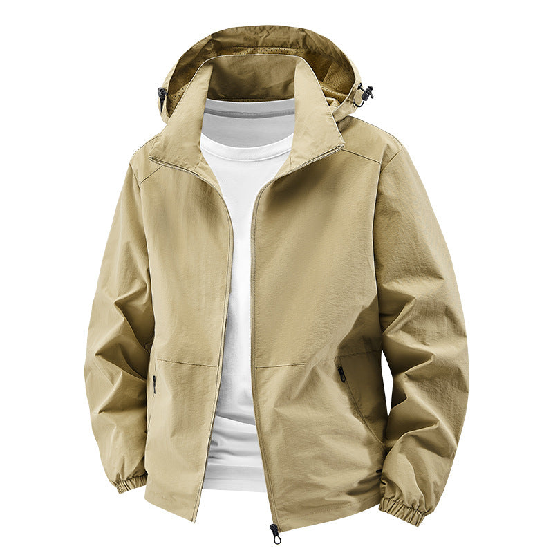Herren nan packbare winddichte Softshell-Kapuzenjacke mit verstellbarer Kapuze Echo Archiv